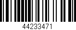 Código de barras (EAN, GTIN, SKU, ISBN): '44233471'