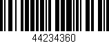 Código de barras (EAN, GTIN, SKU, ISBN): '44234360'