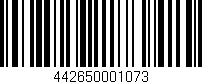 Código de barras (EAN, GTIN, SKU, ISBN): '442650001073'