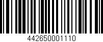 Código de barras (EAN, GTIN, SKU, ISBN): '442650001110'