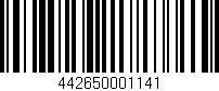 Código de barras (EAN, GTIN, SKU, ISBN): '442650001141'