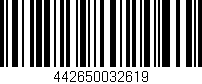 Código de barras (EAN, GTIN, SKU, ISBN): '442650032619'