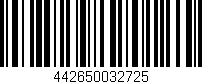 Código de barras (EAN, GTIN, SKU, ISBN): '442650032725'