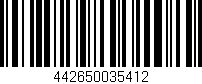 Código de barras (EAN, GTIN, SKU, ISBN): '442650035412'