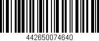 Código de barras (EAN, GTIN, SKU, ISBN): '442650074640'