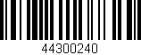 Código de barras (EAN, GTIN, SKU, ISBN): '44300240'