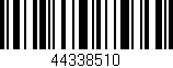 Código de barras (EAN, GTIN, SKU, ISBN): '44338510'