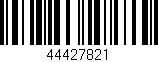 Código de barras (EAN, GTIN, SKU, ISBN): '44427821'