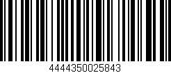 Código de barras (EAN, GTIN, SKU, ISBN): '4444350025843'