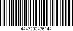 Código de barras (EAN, GTIN, SKU, ISBN): '4447203476144'