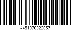 Código de barras (EAN, GTIN, SKU, ISBN): '4451070922857'