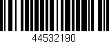 Código de barras (EAN, GTIN, SKU, ISBN): '44532190'