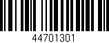 Código de barras (EAN, GTIN, SKU, ISBN): '44701301'