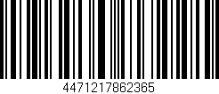 Código de barras (EAN, GTIN, SKU, ISBN): '4471217862365'