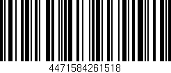 Código de barras (EAN, GTIN, SKU, ISBN): '4471584261518'