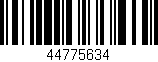 Código de barras (EAN, GTIN, SKU, ISBN): '44775634'