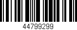 Código de barras (EAN, GTIN, SKU, ISBN): '44799299'