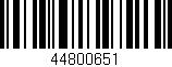 Código de barras (EAN, GTIN, SKU, ISBN): '44800651'