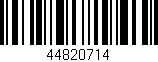 Código de barras (EAN, GTIN, SKU, ISBN): '44820714'