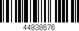 Código de barras (EAN, GTIN, SKU, ISBN): '44838676'