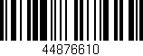 Código de barras (EAN, GTIN, SKU, ISBN): '44876610'