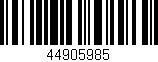 Código de barras (EAN, GTIN, SKU, ISBN): '44905985'