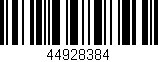 Código de barras (EAN, GTIN, SKU, ISBN): '44928384'