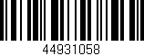 Código de barras (EAN, GTIN, SKU, ISBN): '44931058'