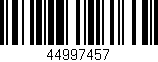 Código de barras (EAN, GTIN, SKU, ISBN): '44997457'