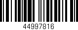 Código de barras (EAN, GTIN, SKU, ISBN): '44997816'
