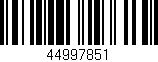 Código de barras (EAN, GTIN, SKU, ISBN): '44997851'