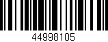 Código de barras (EAN, GTIN, SKU, ISBN): '44998105'