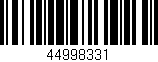 Código de barras (EAN, GTIN, SKU, ISBN): '44998331'