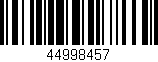 Código de barras (EAN, GTIN, SKU, ISBN): '44998457'