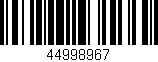 Código de barras (EAN, GTIN, SKU, ISBN): '44998967'