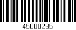 Código de barras (EAN, GTIN, SKU, ISBN): '45000295'