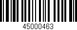 Código de barras (EAN, GTIN, SKU, ISBN): '45000463'