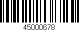 Código de barras (EAN, GTIN, SKU, ISBN): '45000678'
