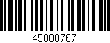 Código de barras (EAN, GTIN, SKU, ISBN): '45000767'