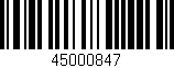 Código de barras (EAN, GTIN, SKU, ISBN): '45000847'