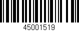 Código de barras (EAN, GTIN, SKU, ISBN): '45001519'