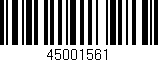 Código de barras (EAN, GTIN, SKU, ISBN): '45001561'