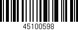 Código de barras (EAN, GTIN, SKU, ISBN): '45100598'