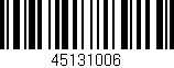 Código de barras (EAN, GTIN, SKU, ISBN): '45131006'