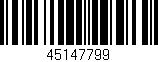 Código de barras (EAN, GTIN, SKU, ISBN): '45147799'