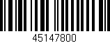 Código de barras (EAN, GTIN, SKU, ISBN): '45147800'