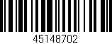 Código de barras (EAN, GTIN, SKU, ISBN): '45148702'