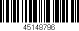 Código de barras (EAN, GTIN, SKU, ISBN): '45148796'