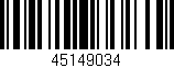 Código de barras (EAN, GTIN, SKU, ISBN): '45149034'