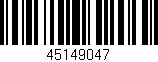 Código de barras (EAN, GTIN, SKU, ISBN): '45149047'